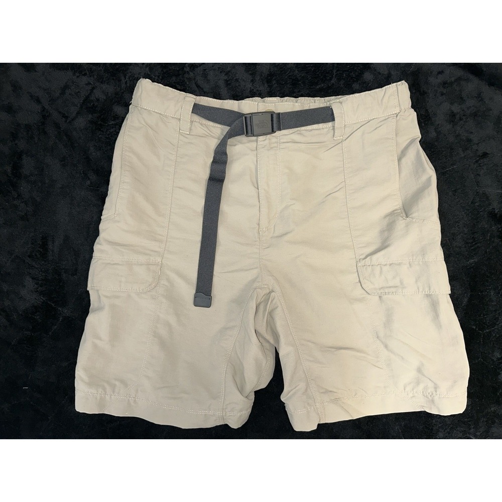 The North Face Beige Shorts Mens Large (33x9”) Outdoor Belted Cargo Hiking 944